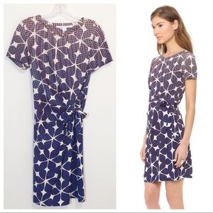 Diane von Furstenberg Zoe Simple Batik Blue Dress